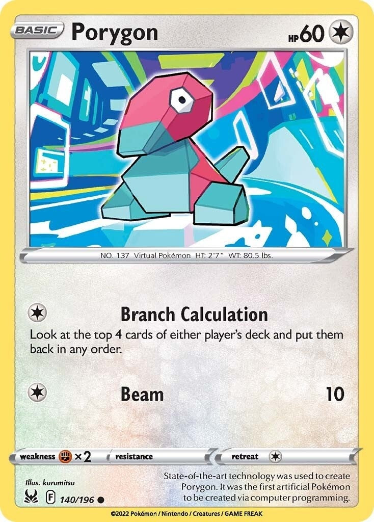 Image for Porygon (140/196) (SWSH11: Lost Origin) - Pokemon