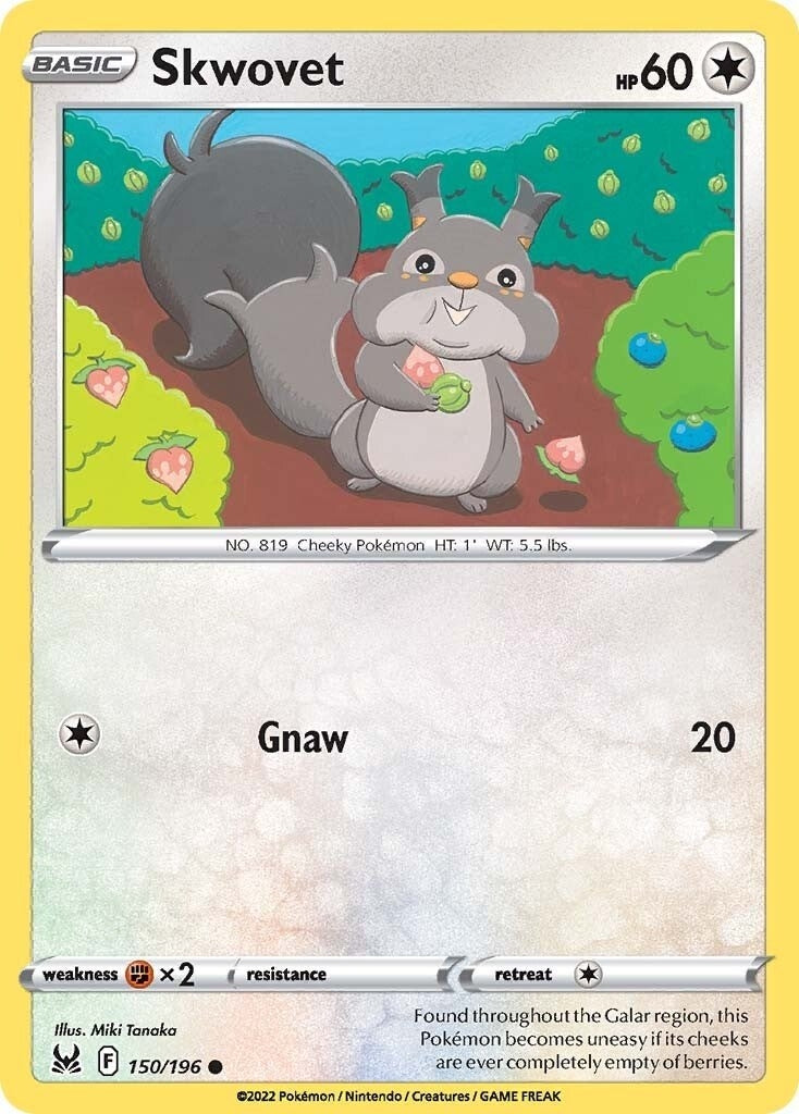 Image for Skwovet (150/196) (SWSH11: Lost Origin) - Pokemon