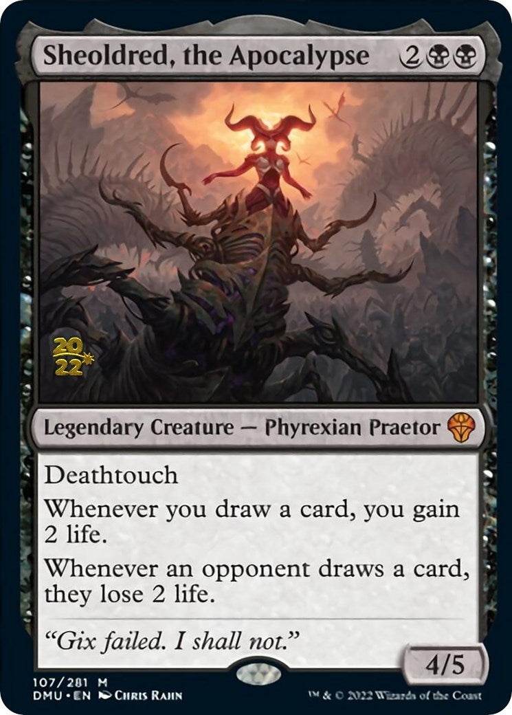 Sheoldred, the Apocalypse (107) (Prerelease Cards)