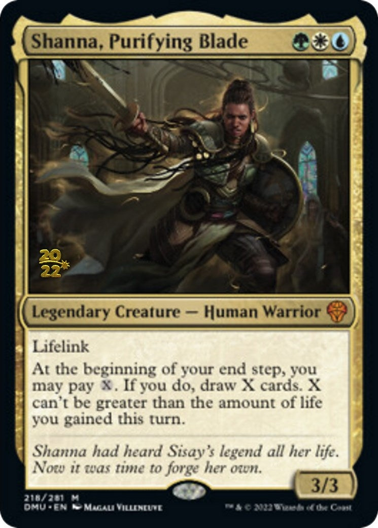 Shanna, Purifying Blade (218) (Prerelease Cards)