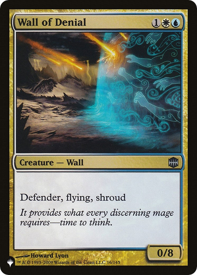 Image for Wall of Denial (16/145) (The List Reprints) - Magic: The Gathering