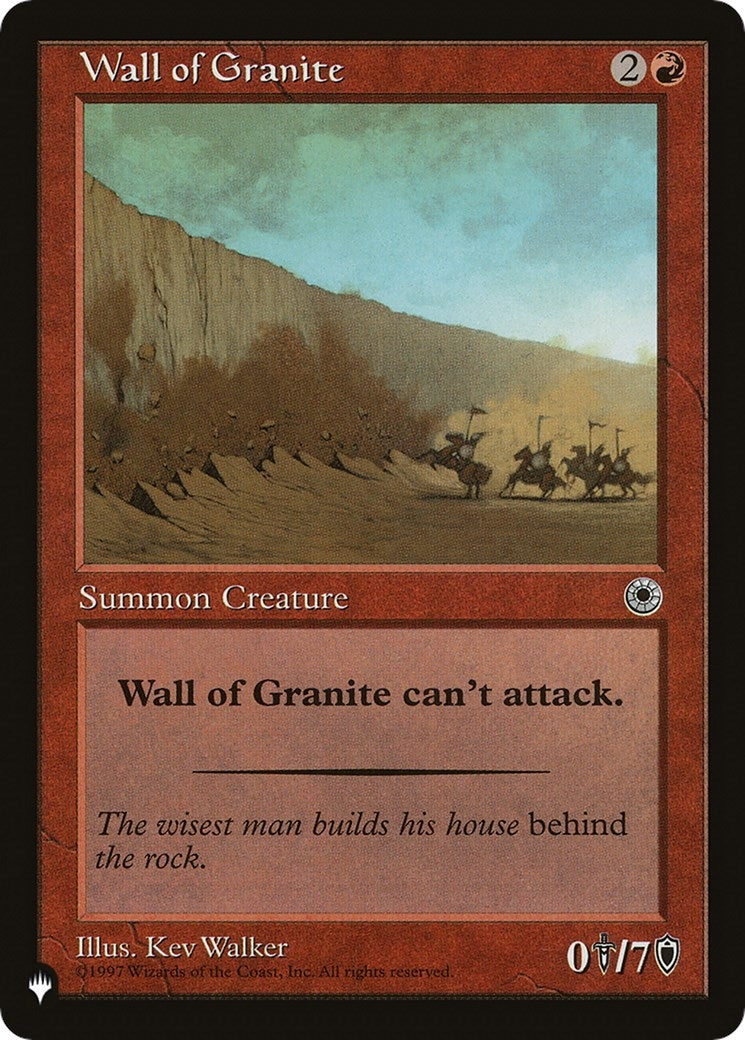Image for Wall of Granite - Magic: The Gathering