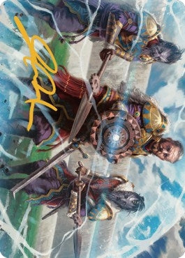 Argivian Phalanx Art Card (Gold-Stamped Signature) (3) (Art Series: Dominaria United)