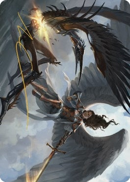 Destroy Evil Art Card (Gold-Stamped Signature) (7) (Art Series: Dominaria United)