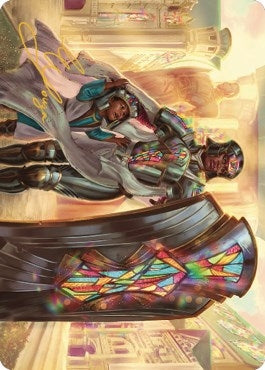 Guardian of New Benalia Art Card (Gold-Stamped Signature) (8) (Art Series: Dominaria United)