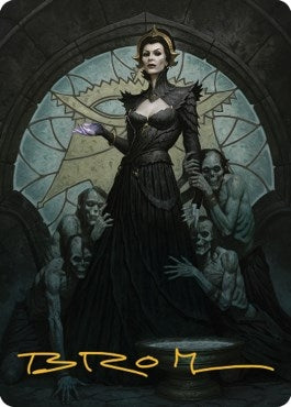 Liliana of the Veil Art Card (Gold-Stamped Signature) (24) (Art Series: Dominaria United)