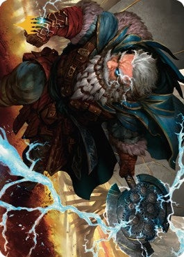 Electrostatic Infantry Art Card (Gold-Stamped Signature) (30) (Art Series: Dominaria United)