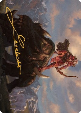Meria's Outrider Art Card (Gold-Stamped Signature) (37) (Art Series: Dominaria United)