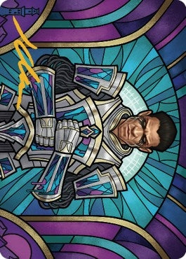 Aron, Benalia's Ruin Art Card (Gold-Stamped Signature) (43) (Art Series: Dominaria United)