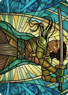 Shanna, Purifying Blade Art Card (77/81) (77) (Art Series: Dominaria United)
