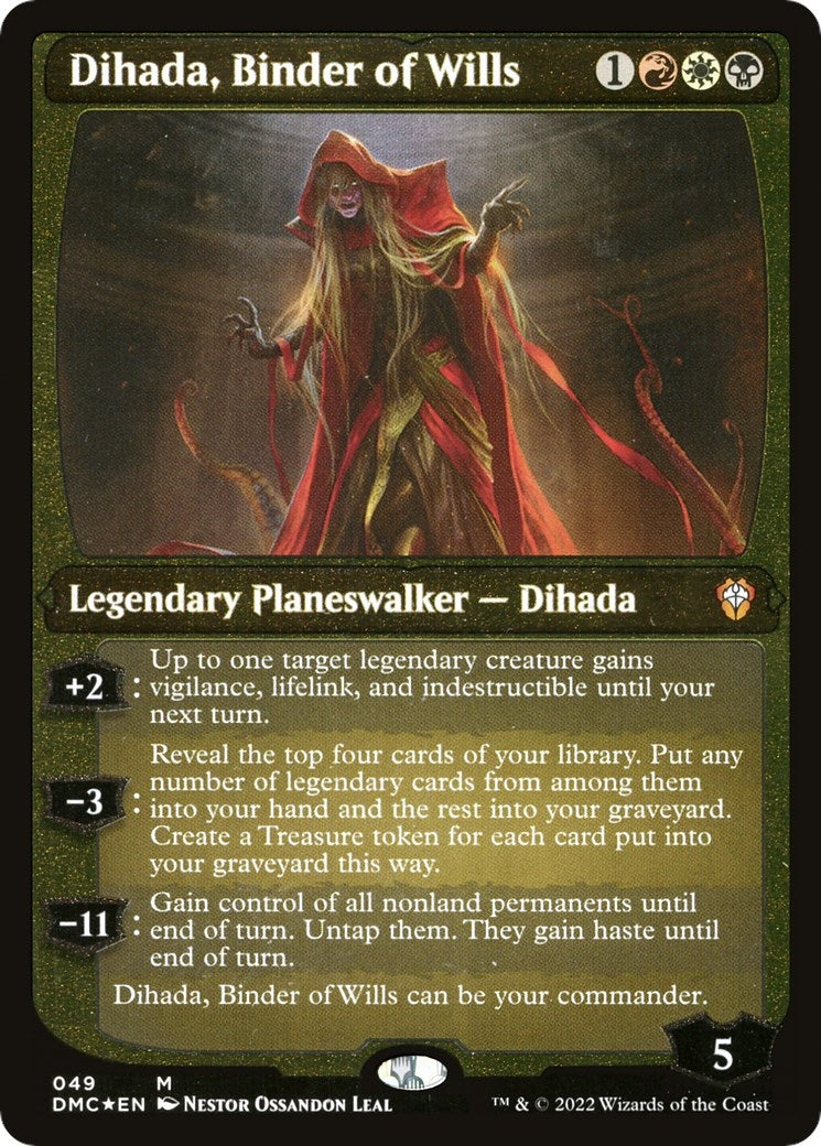 Dihada, Binder of Wills (Display Commander) - Thick Stock (49) (Commander: Dominaria United)