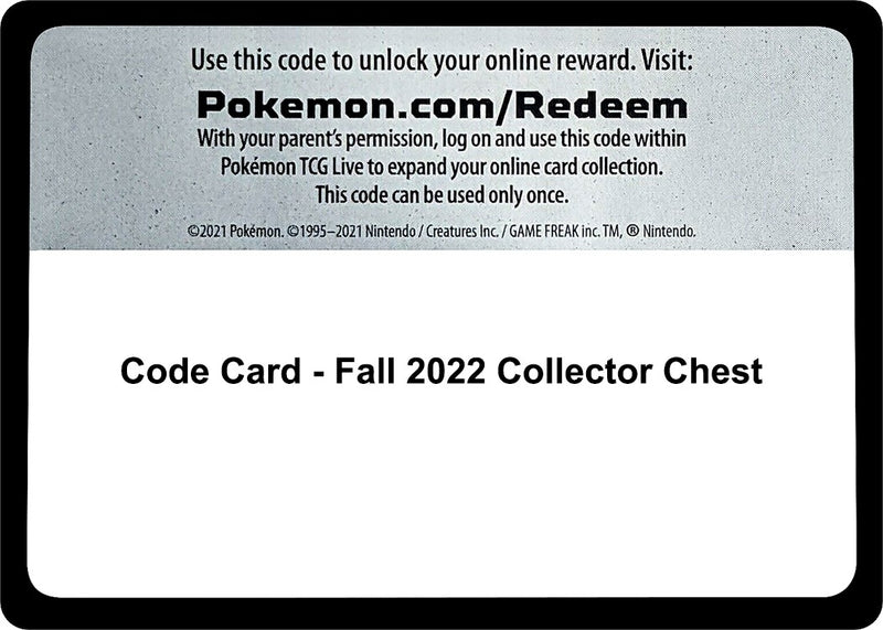 Image for Code Card - Fall 2022 Collector Chest (SWSH12: Silver Tempest) - Pokemon