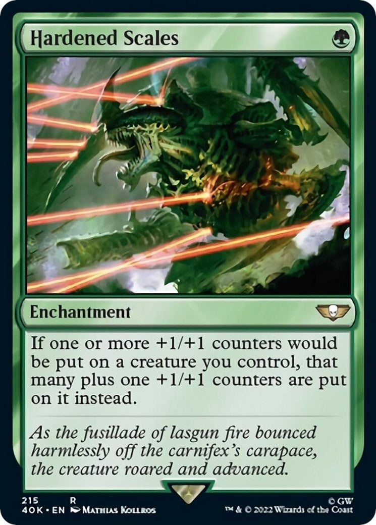 Hardened Scales (Surge Foil) (215) (Universes Beyond: Warhammer 40,000)