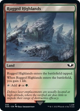 Rugged Highlands (Surge Foil) (292) (Universes Beyond: Warhammer 40,000)