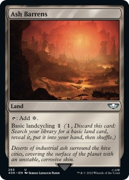 Ash Barrens (Surge Foil) (265) (Universes Beyond: Warhammer 40,000)