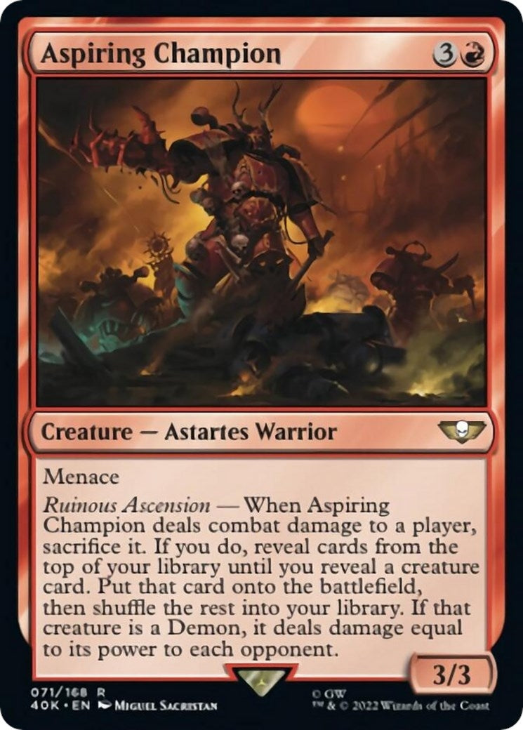 Aspiring Champion (Surge Foil) (71) (Universes Beyond: Warhammer 40,000)
