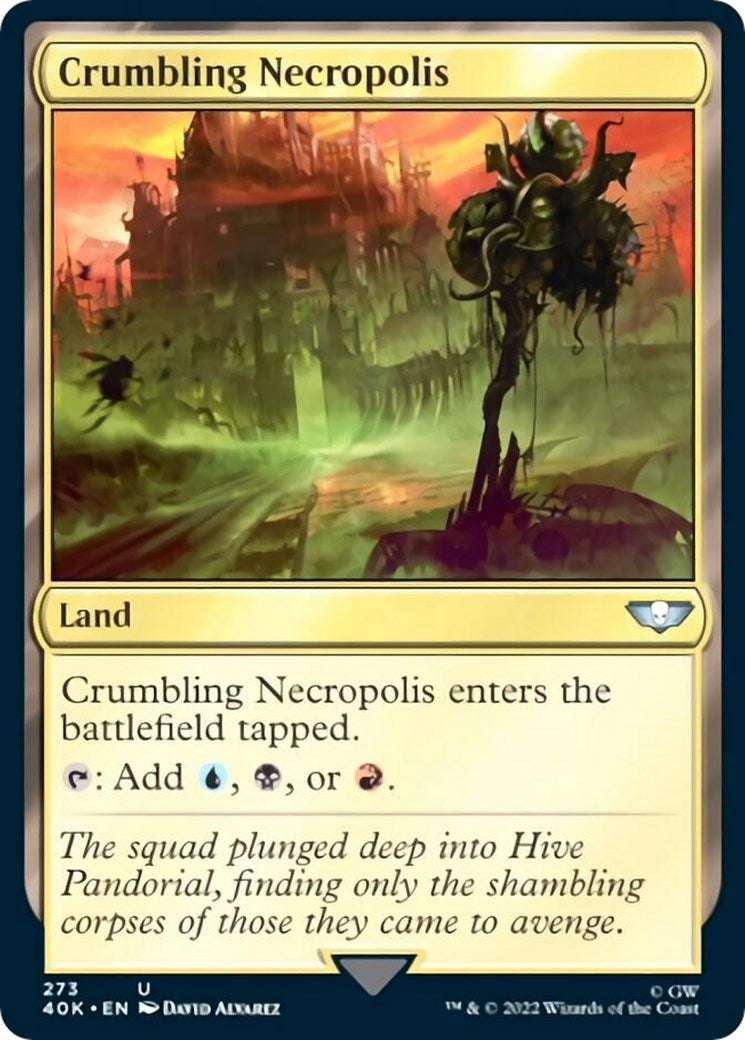 Crumbling Necropolis (Surge Foil) (273) (Universes Beyond: Warhammer 40,000)