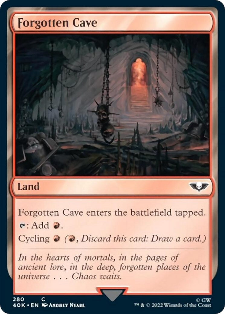Forgotten Cave (Surge Foil) (280) (Universes Beyond: Warhammer 40,000)