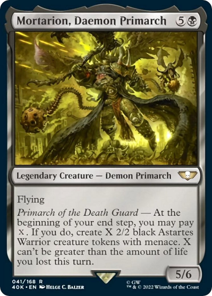Mortarion, Daemon Primarch (Surge Foil) (41) (Universes Beyond: Warhammer 40,000)