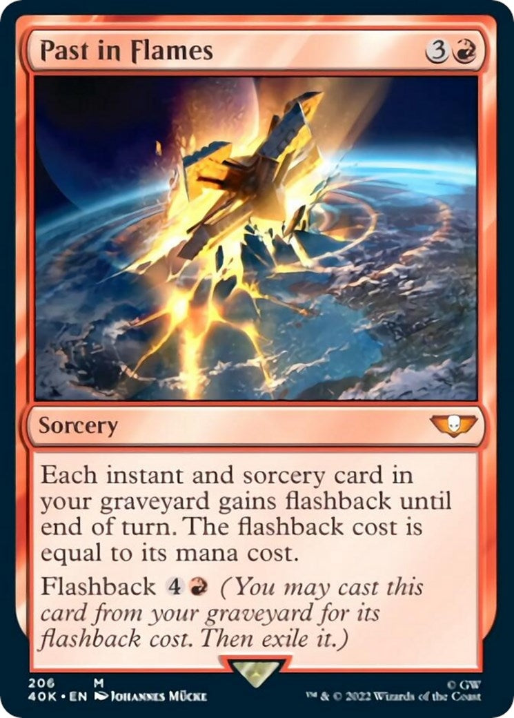 Past in Flames (Surge Foil) (206) (Universes Beyond: Warhammer 40,000)