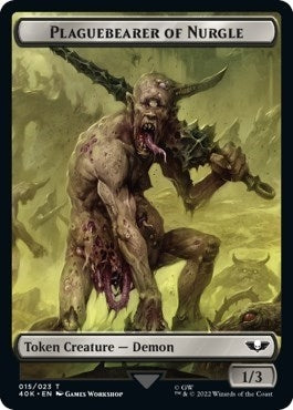 Plaguebearer of Nurgle // Spawn Double-Sided Token (15 // 16) (Universes Beyond: Warhammer 40,000)