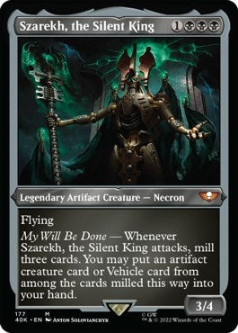 Szarekh, the Silent King (Display Commander) (Surge Foil) - Thick Stock (177) (Universes Beyond: Warhammer 40,000)