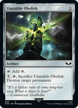 Image for Unstable Obelisk (260) - Magic: The Gathering