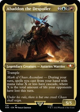 Abaddon the Despoiler (Display Commander) (Surge Foil) - Thick Stock (178) (Universes Beyond: Warhammer 40,000)