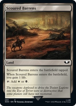 Scoured Barrens (Surge Foil) (293) (Universes Beyond: Warhammer 40,000)