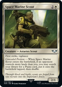 Space Marine Scout (Surge Foil) (15) (Universes Beyond: Warhammer 40,000)