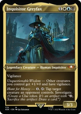 Inquisitor Greyfax (Display Commander) (Surge Foil) - Thick Stock (179) (Universes Beyond: Warhammer 40,000)