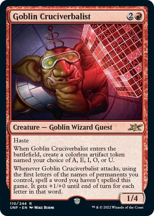 Goblin Cruciverbalist (110) (Unfinity)