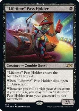 "Lifetime" Pass Holder (Galaxy Foil) (365) (Unfinity)
