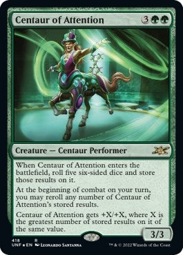 Centaur of Attention (Galaxy Foil) (418) (Unfinity)