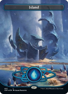 Island (487) (Borderless) (Galaxy Foil) (487) (Unfinity)