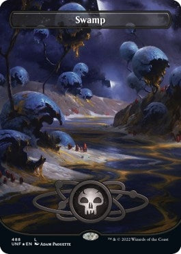 Swamp (488) (Borderless) (Galaxy Foil) (488) (Unfinity)