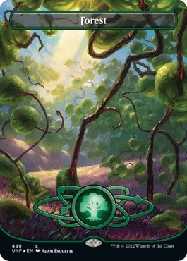 Forest (490) (Borderless) (Galaxy Foil) (490) (Unfinity)