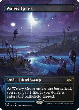 Image for Watery Grave (Borderless) (Galaxy Foil) (529) - Magic: The Gathering