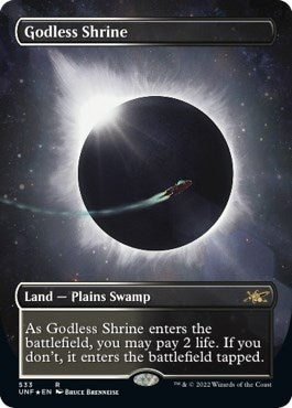 Godless Shrine (Borderless) (Galaxy Foil) (533) (Unfinity)