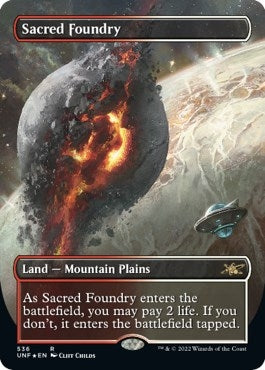 Sacred Foundry (Borderless) (Galaxy Foil) (536) (Unfinity)