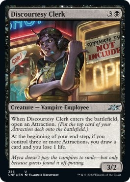 Discourtesy Clerk (Galaxy Foil) (356) (Unfinity)