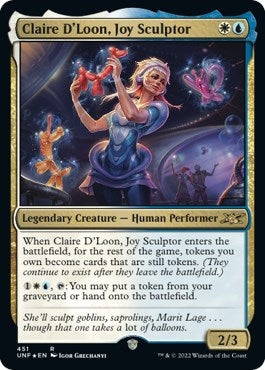 Claire D'Loon, Joy Sculptor (Galaxy Foil) (451) (Unfinity)