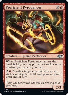 Proficient Pyrodancer (Galaxy Foil) (406) (Unfinity)