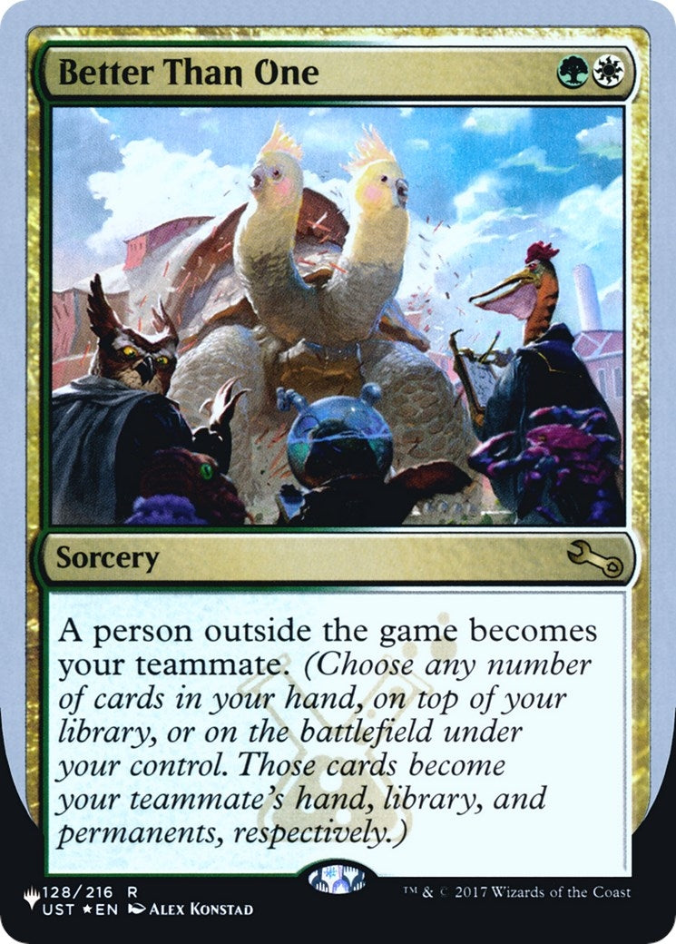 Better Than One (128/216) (The List Reprints)