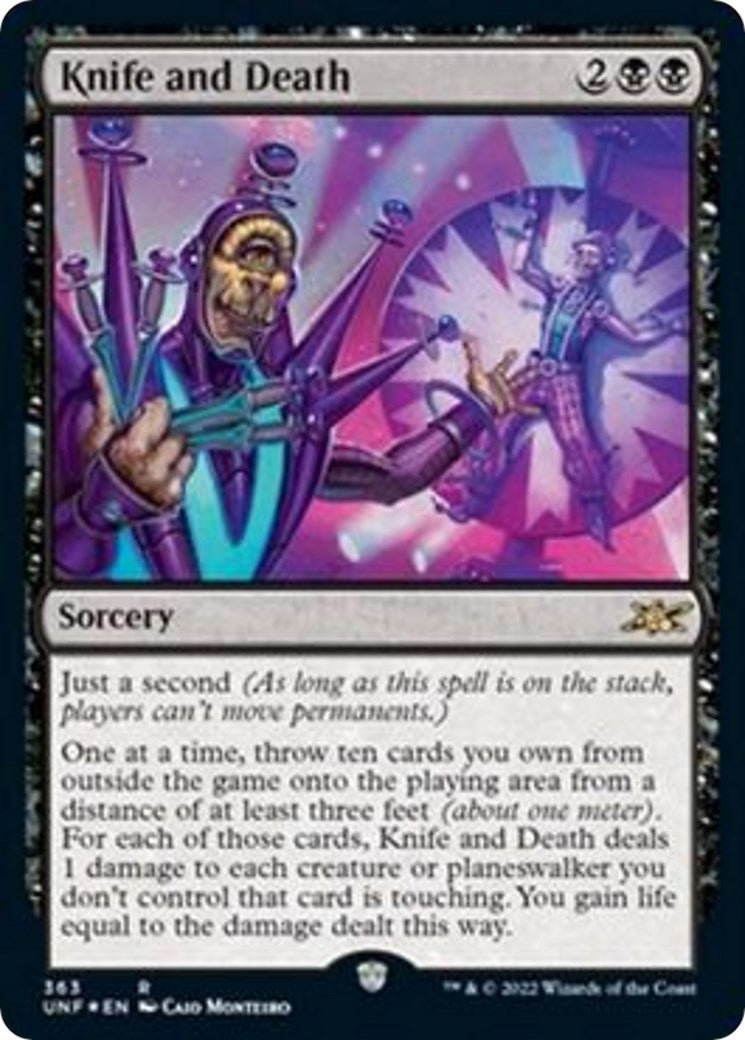 Knife and Death (Galaxy Foil) (363) (Unfinity)