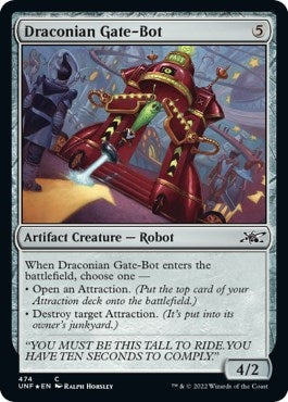 Draconian Gate-Bot (Galaxy Foil) (474) (Unfinity)