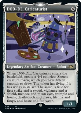 D00-DL, Caricaturist (Showcase) (Galaxy Foil) (525) (Unfinity)