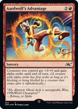 Aardwolf's Advantage (Galaxy Foil) (383) (Unfinity)