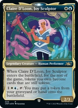 Claire D'Loon, Joy Sculptor (Showcase) (Galaxy Foil) (509) (Unfinity)