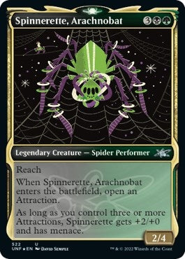 Spinnerette, Arachnobat (Showcase) (Galaxy Foil) (522) (Unfinity)